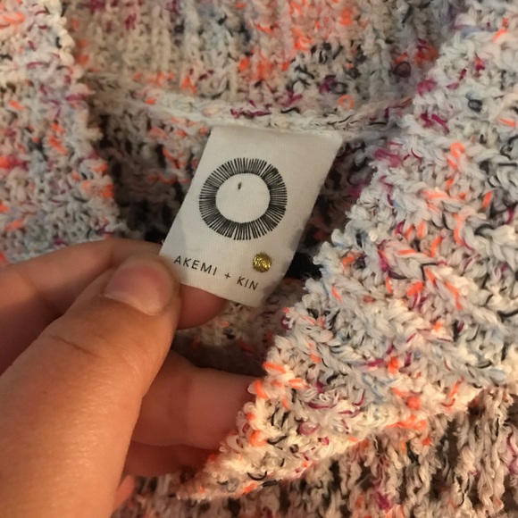 Anthropologie Akemi + Kin Knit Poncho White Small - Picture 10 of 12